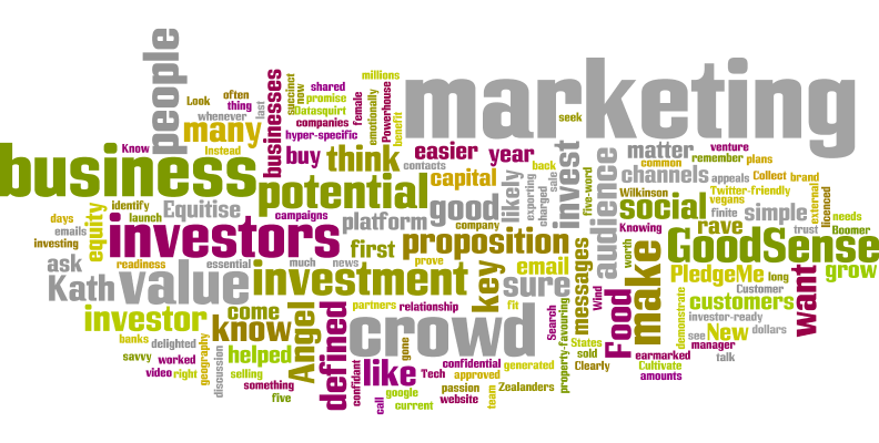 Marketing before seeking investment from the crowdword cloud